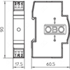 Kép 2/2 - OBO-BETTERMANN - Túlfeszültség-levezető 3P 230V/AC 230V/DC 20A 2.5kA(L-N) 7kA(L+N-PE) VF230-AC/DC