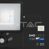 Kép 5/9 - V-TAC Led mozgásérzékelős reflektor 50W SAMSUNG chip 4000K fekete színű