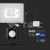 Kép 5/11 - V-TAC Led mozgásérzékelős reflektor 10W SAMSUNG chip 6400K fekete színű