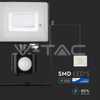 Kép 4/9 - V-TAC Led mozgásérzékelős reflektor 30W SAMSUNG chip - fekete- 3000K