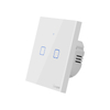 Kép 1/4 - Sonoff TX T1 EU 2C WiFi + RF vezérlésű, távvezérelhető, érintős dupla/csillár villanykapcsoló (fehér)