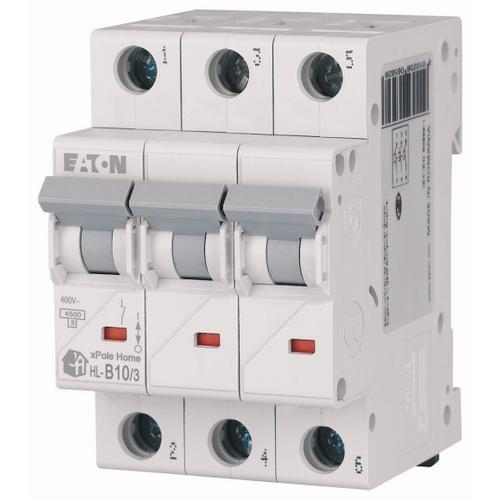 Kismegszakító 3P 10A B-jelleg 230V AC 4.5kA/60898 HL-B10/3 xPole Home EATON