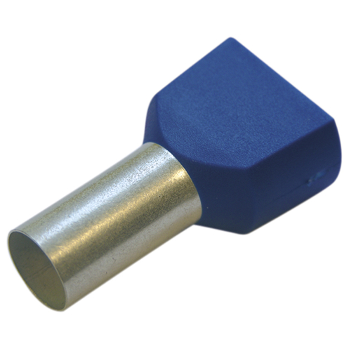 Haupa 270792  Szigetelt iker érvéghüvely 2,5mm2 10mm kék