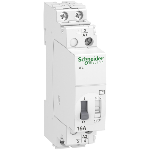 Schneider Impulzusrelé sorolható 16A 230-240V/ AC-műk. 1600W/izzó 1300VA/fcső 2-z 1M Acti9 iTL
