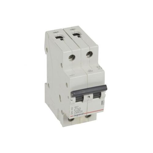 LEGRAND, RX3, 419227 - kismegszakító 2P,32A, C karakterisztika, 6 KA
