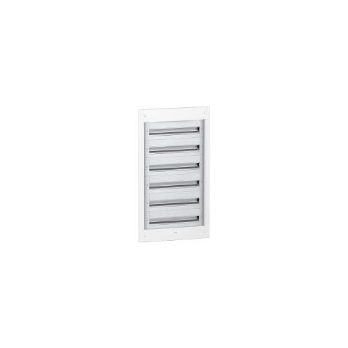 Schneider Electric Pragma PRA25624 Műanyag kiselosztó, 144 modul, 4 sor, ajtó nélkül, IP30 (IP40 ajtóval, külön rendelhető), süllyesztet