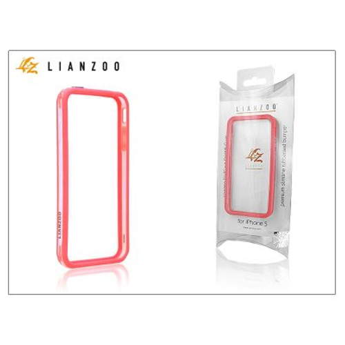 Apple iPhone 5/5S/SE védőkeret, Bumper  Gecko Lianzoo - clear/red