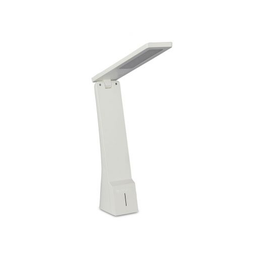 V-TAC 4W LED Tölthető Asztali lámpa Fehér és Ezüst színű 