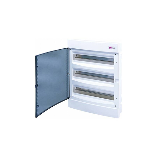 ETI 1101047 - 3x18 modulos elosztó szekrény, süllyesztett, átlátszó ajtóval