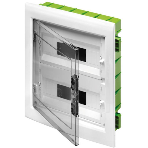 GEWISS 40609PM - Kiselosztó műanyag 2x 18M üreges falba fehér IP40 átlátszó ajtó 40CDi 