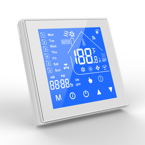 SmartWise WiFi-s okos termosztát, eWeLink app kompatibilis, ‘A’ típus (5A), fehér