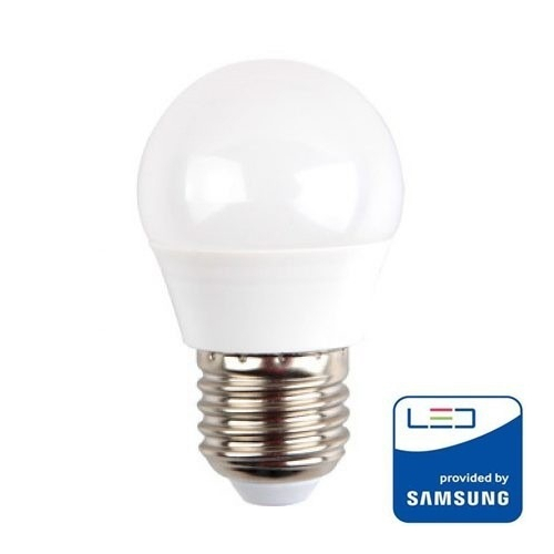 LED izzó E27 G45 6400K 4,5W Samsung chip - V-TAC