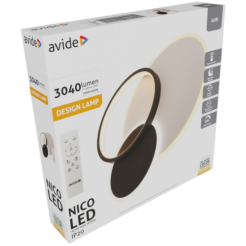 Avide Design Mennyezeti Lámpa Nico RF Távirányítóval