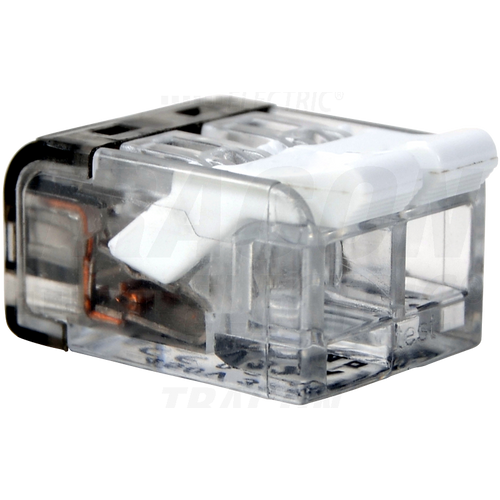 Tracon vezetékösszekötő, nyitható, átlátszó, 0,2-4mm2, 32A, 450VAC 2P