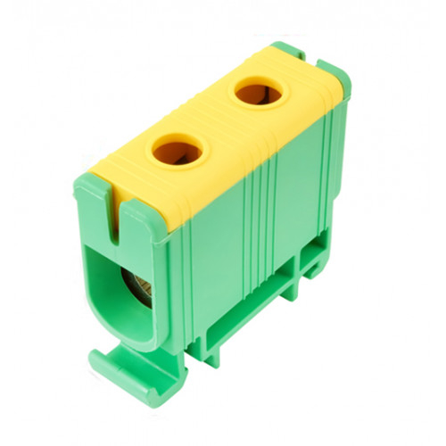 Pollmann - Univerzális sorkapocs PE zöld-sárga 2,5-50mm2Cu 6-50mm2Alu 1P csavaros UK 50/1 PE
