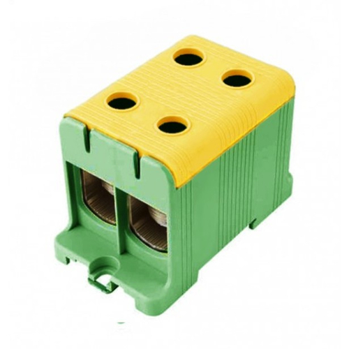 Pollmann - Univerzális sorkapocs PE zöld-sárga 2,5-50mm2Cu 6-50mm2Alu 2P csavaros UK 50/2 PE